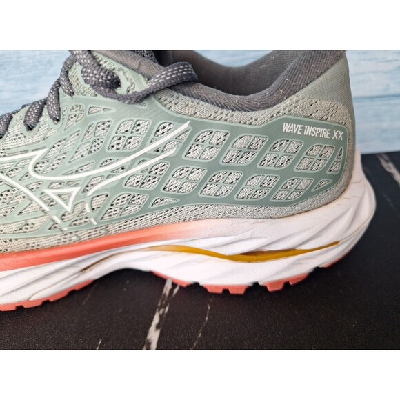 Mizuno Wave Inspire 20 XX Men\'s Gray Orange Running Shoes Sz 6.5 main image 12